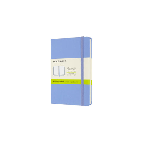 Classic Pocket Hard Cover Notebook Plain Hydrangea Blue