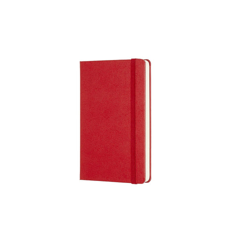 Classic Pocket Hard Cover Notebook Plain Scarlet Red