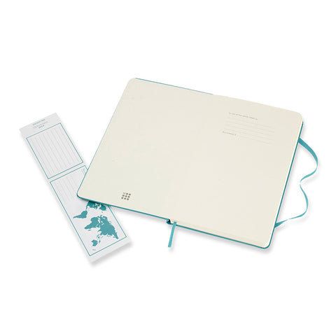 Classic Large Hard Cover Notebook Ruled Reef Blue
