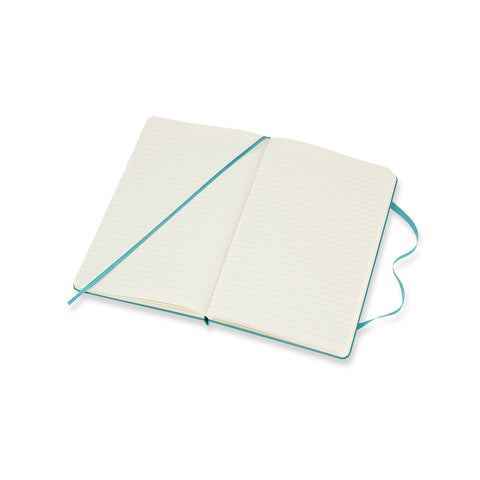 Classic Large Hard Cover Notebook Ruled Reef Blue