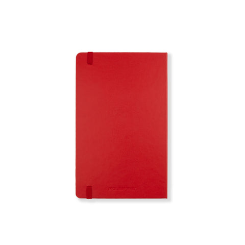 Classic Large Hard Cover Notebook Ruled Scarlet Red