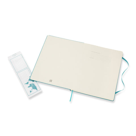 Classic Extra Large Hard Cover Notebook Ruled Reef Blue