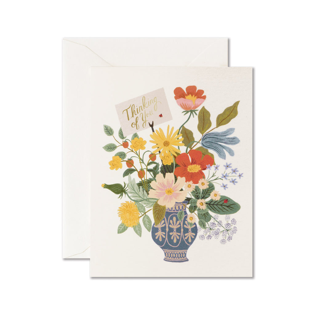 Rifle Paper Co. Thinking Of You Bouquet Greeting Card – Milligram