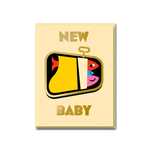 Sardines New Baby Greeting Card