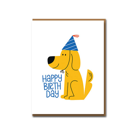 Happy Birthday Party Dog Greeting Card