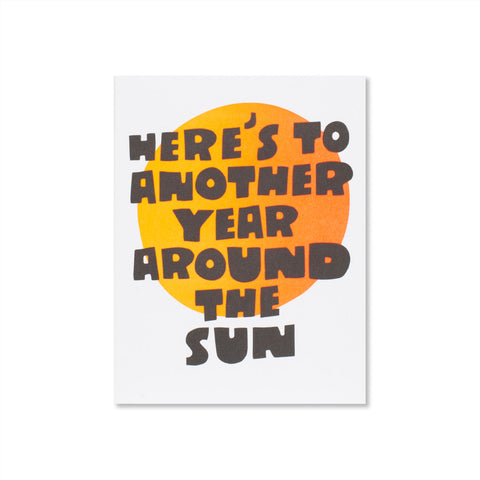 Around The Sun Birthday Greeting Card