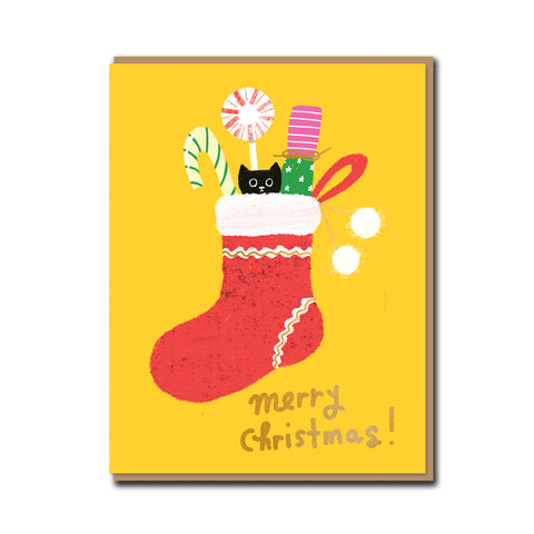 Merry Stocking Greeting Card