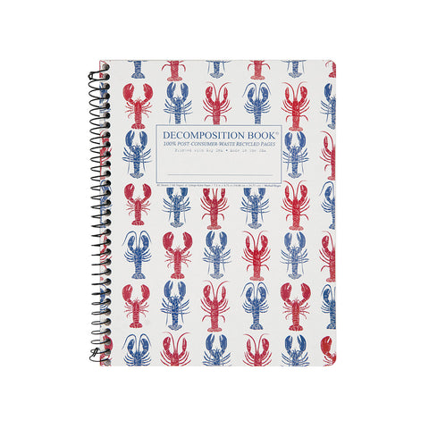 Lobsters Large Spiral Notebook