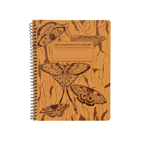 Midnight Moths Large Spiral Notebook