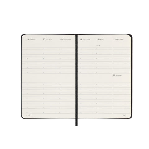 2025 Hard Cover Weekly Vertical Diary Pocket