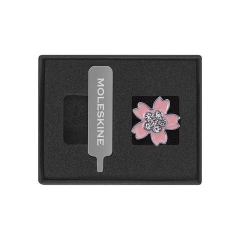 Sakura Collection Crystal Flower Notebook Pin
