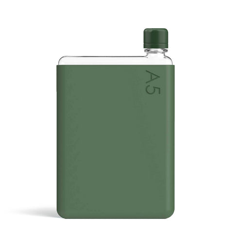 A5 Drink Bottle with Moss Green Sleeve Bundle