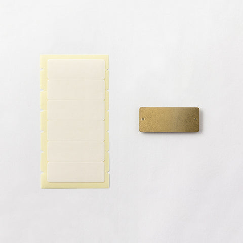 Brass Label Plate Set of 6