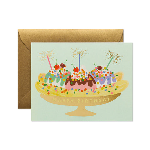 Banana Split Birthday Card