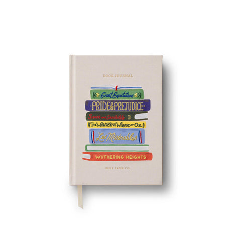 Book Club Embroidered Fabric Journal