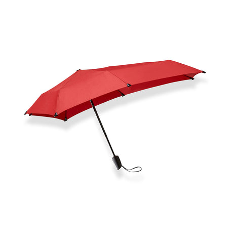 Mini Foldable Storm Umbrella Pure Black Passion Red