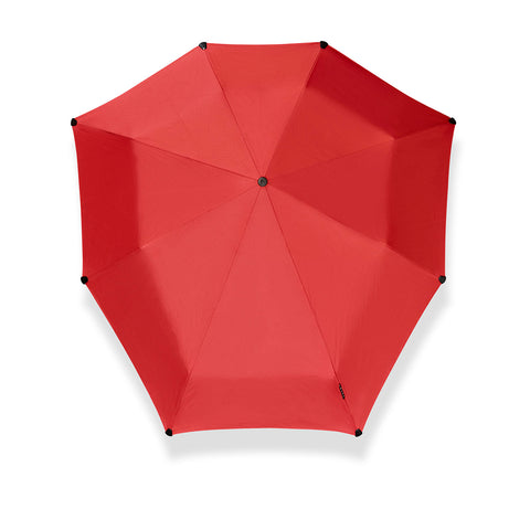 Mini Foldable Storm Umbrella Pure Black Passion Red