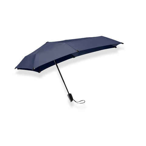 Mini Foldable Storm Umbrella Pure Black Midnight Blue