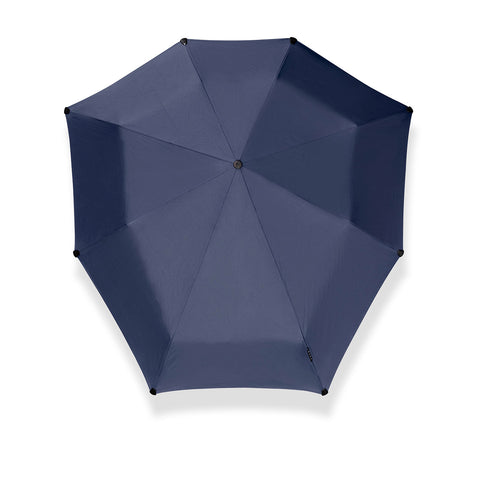 Mini Foldable Storm Umbrella Pure Black Midnight Blue