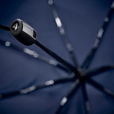 Mini Foldable Storm Umbrella Pure Black Midnight Blue