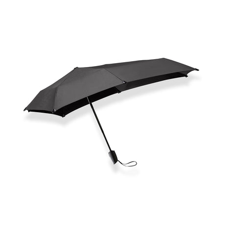 Mini Foldable Storm Umbrella Pure Black