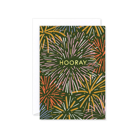 Hooray Fireworks Greeting Card