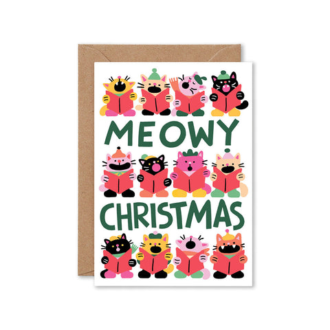 Meowy Christmas Greeting Card