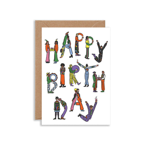 Happy Birthday People Greeting Card