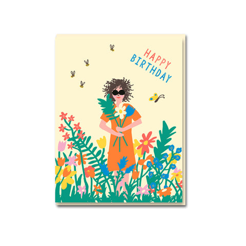 Meadow Girl Greeting Card