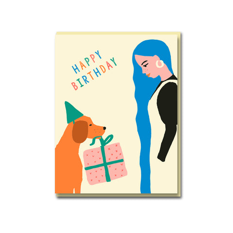 Dog Present Greeting Card