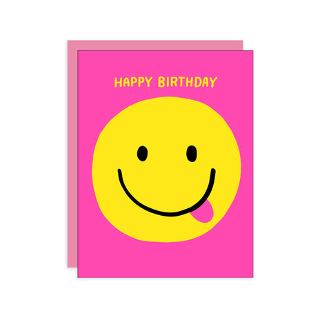 Happy Face Birthday Greeting Card