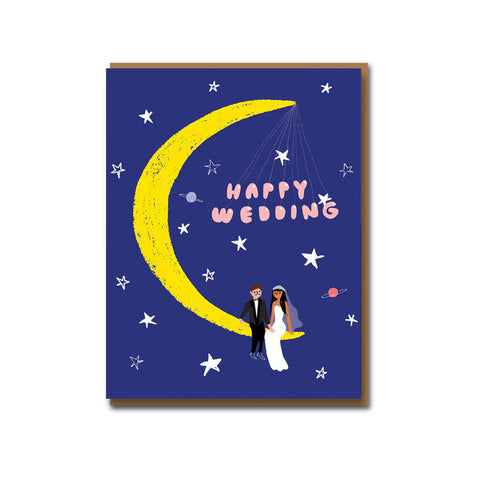 Moonlight Wedding Greeting Card