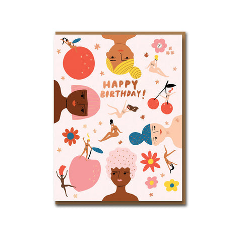 Fruity Nudes Greeting Card