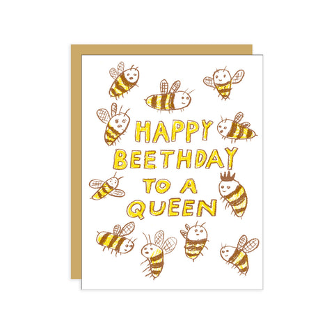 Beethday Queen Greeting Card