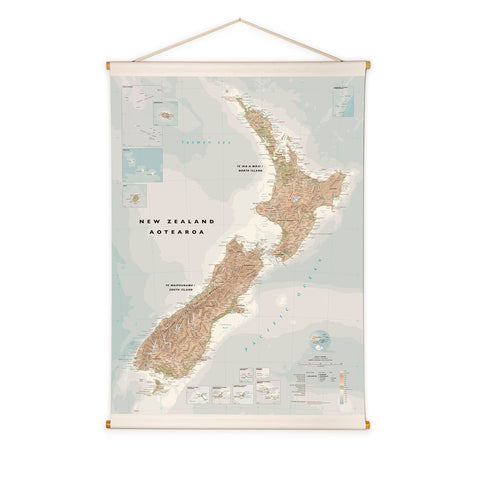 New Zealand / Aotearoa Canvas Map