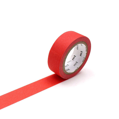 Matte Red Washi Tape Single Roll