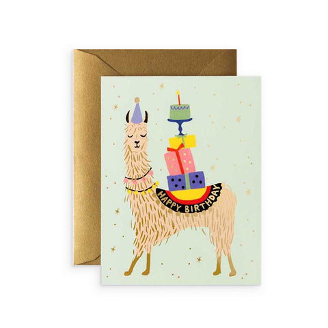 Llama Birthday Greeting Card