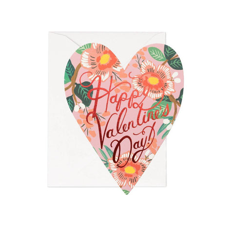 Heart Blossom Valentine Greeting Card