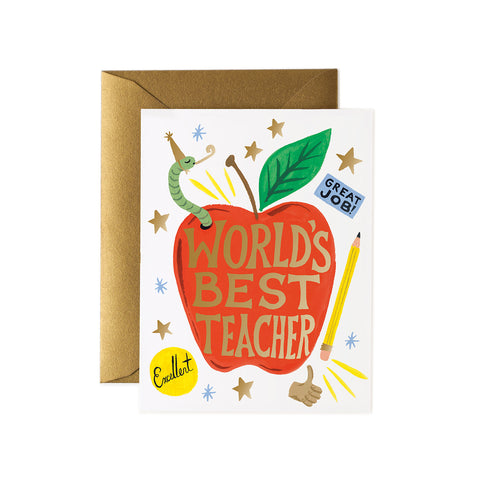 World's Best Teacher Greeting Card