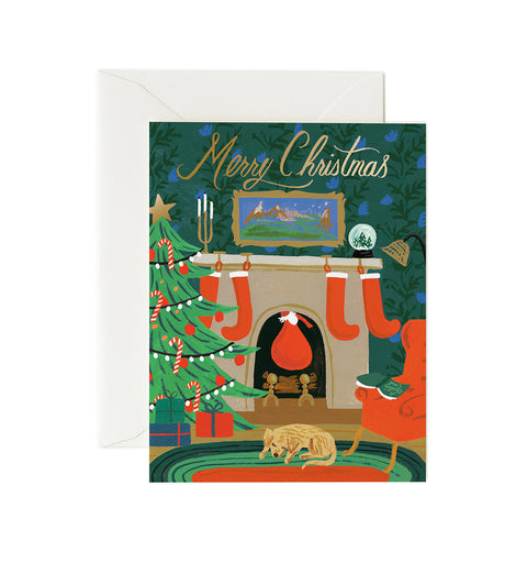 Christmas Eve Scene Greeting Card