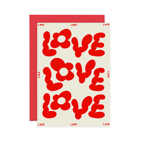 Love Love Love Greeting Card